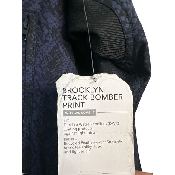Athleta Women's Full Zip Brooklyn Track Bomber Printed Jacket Size L Multi NWT - Picture 9 of 10